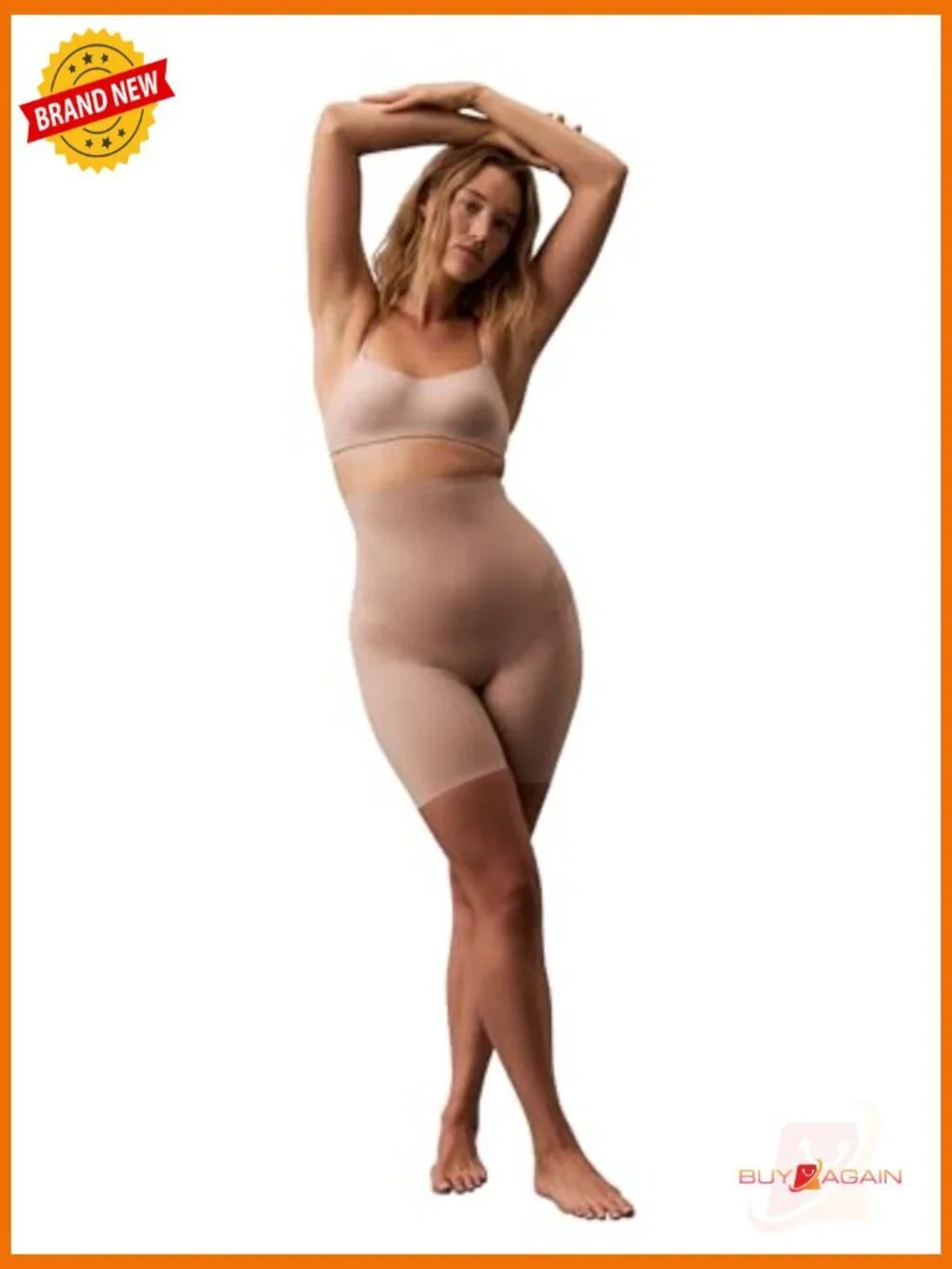 Shapewear Stay-put Stretch High-waist Mid-thigh Short